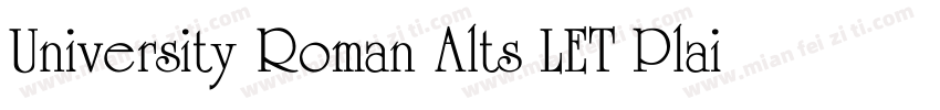 University Roman Alts LET Plain1.0字体转换